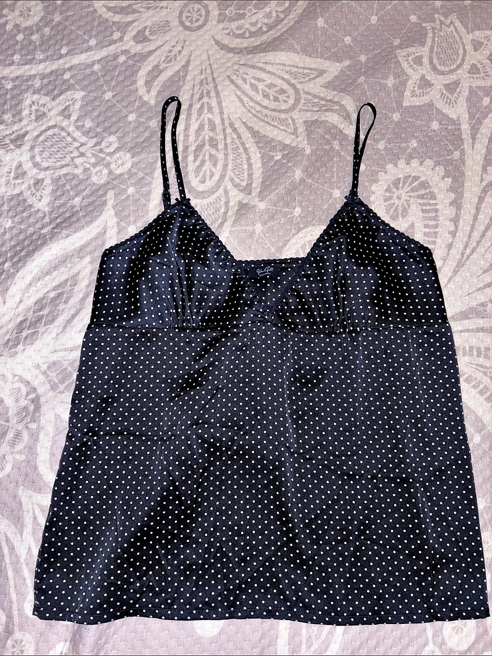 Brandy Melville Polka Dot Camisole in Navy & White Size